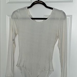 White Open-Back Bodysuit